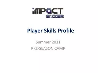 Player Skills Profile
