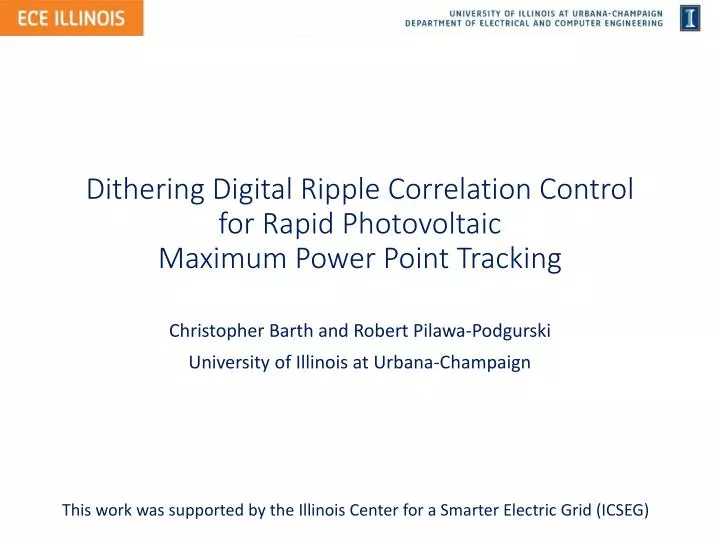 dithering digital ripple correlation control for rapid photovoltaic maximum power point tracking