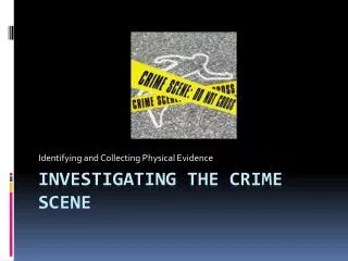 Investigating the crime scene