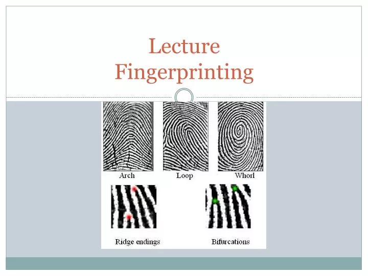 lecture fingerprinting