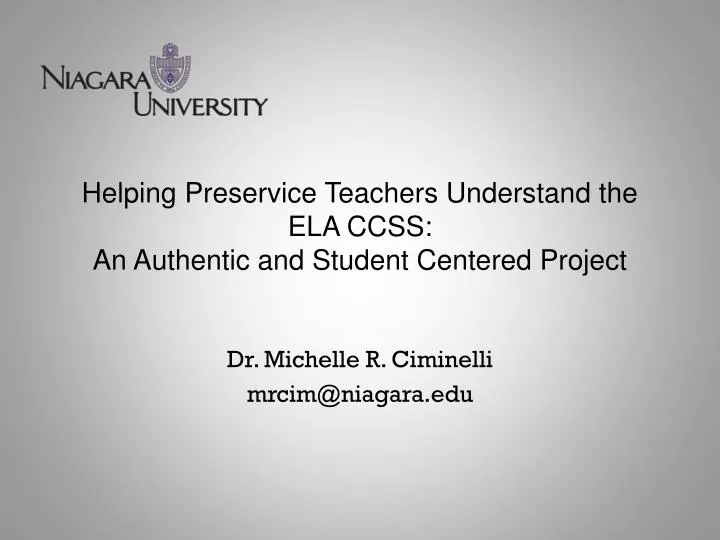 helping preservice teachers understand the ela ccss an authentic and student centered project