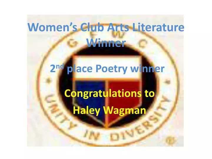 women s club arts literature winner