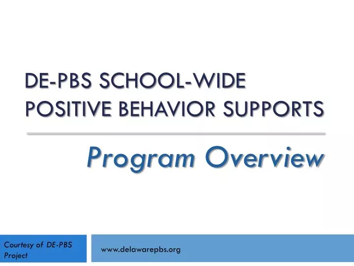 de pbs school wide positive behavior supports