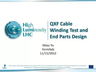 QXF Cable Winding Test and End Parts Design