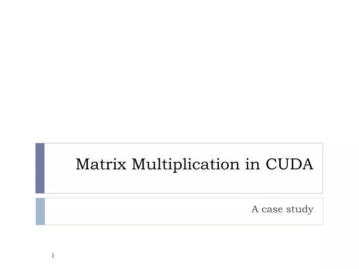 matrix multiplication in cuda