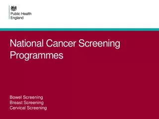 National Cancer Screening Programmes