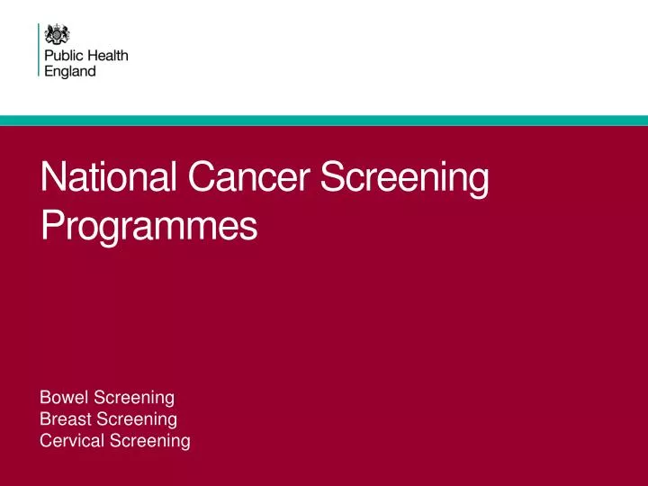 national cancer screening programmes