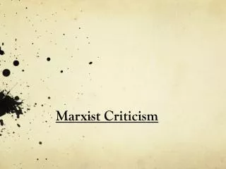 marxist criticism