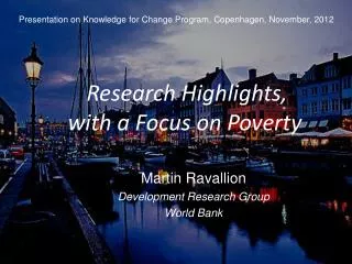 Research Highlights, with a Focus on Poverty