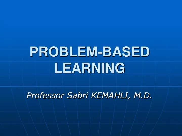 problem based learning