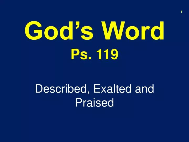 god s word ps 119