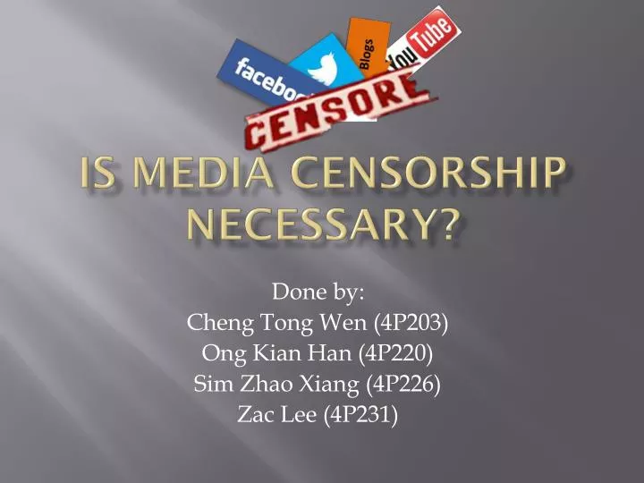 is media censorship necessary