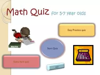 Math Quiz for 5-7 year olds