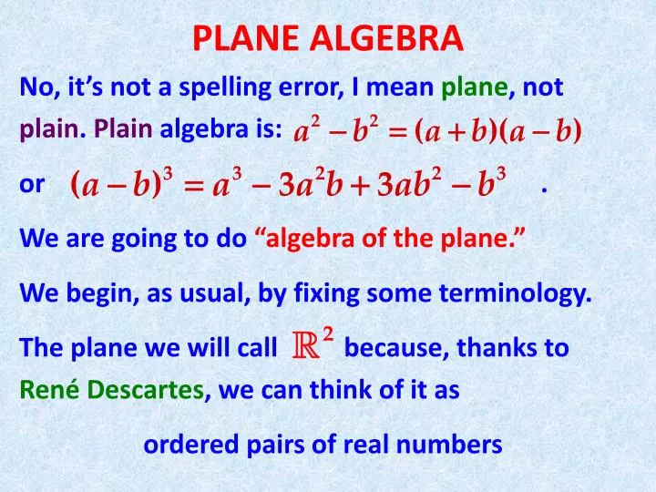 plane algebra