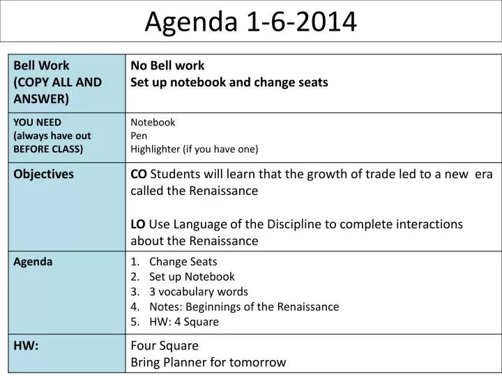 agenda 1 6 2014