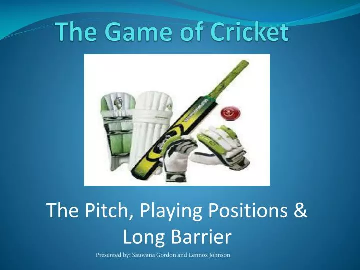 the game of cricket