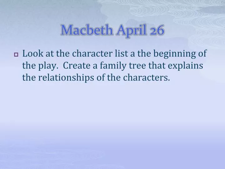 macbeth april 26
