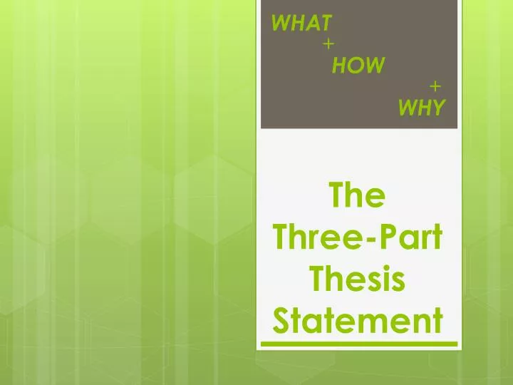 the three part thesis statement