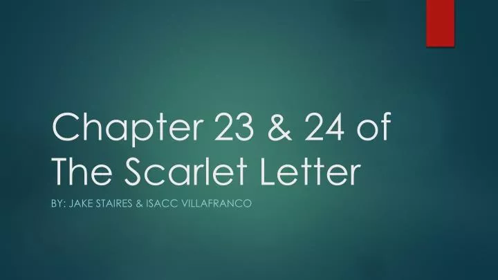 chapter 23 24 of the scarlet letter