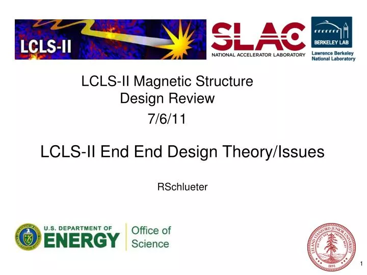 lcls ii end end design theory issues rschlueter