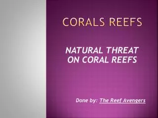 Corals reefs