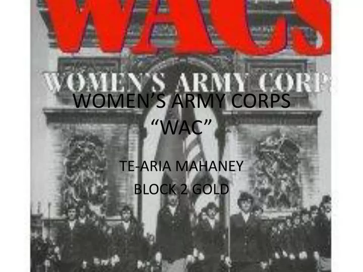 women s army corps wac