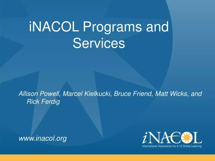inacol programs and services