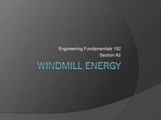 WINDMILL ENERGY