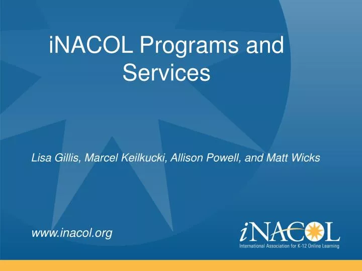 inacol programs and services