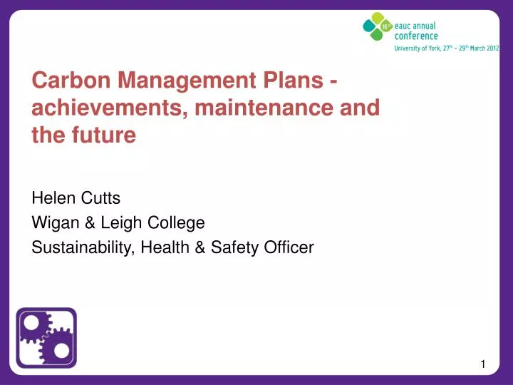 carbon management plans achievements maintenance and the future