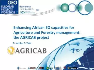 Enhancing African EO capacities for Agriculture and Forestry management: the AGRICAB project