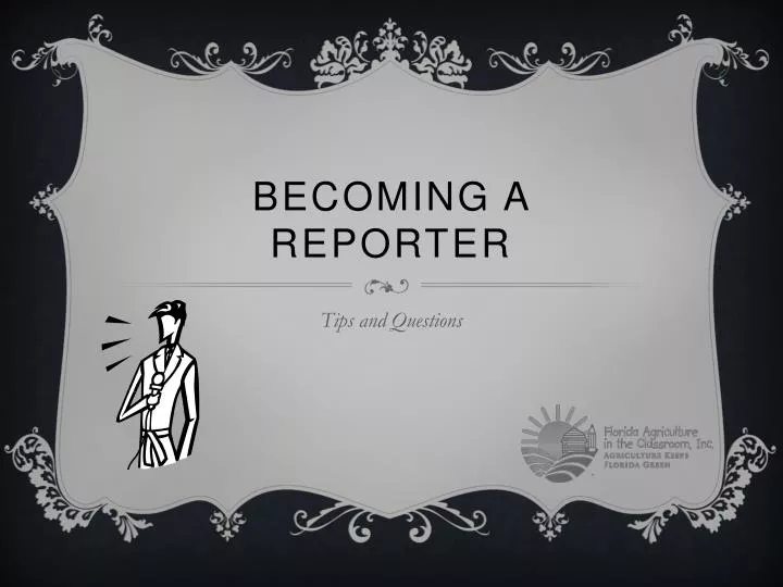 becoming a reporter
