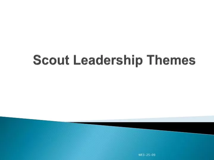 scout leadership themes