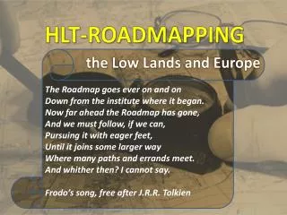 HLT- Roadmapping