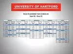 FIELD PLACEMENT BUS SCHEDULE Sept 30 – Nov 22 - slide 1