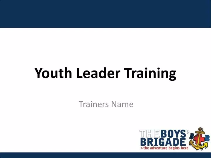 youth leader training