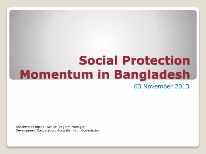 social protection momentum in bangladesh