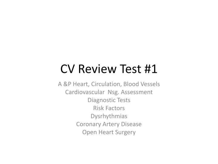 cv review test 1