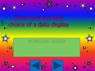 Determine the best choice of a data display
