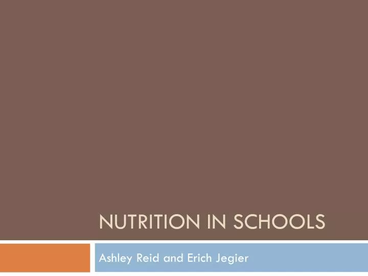 nutrition in schools