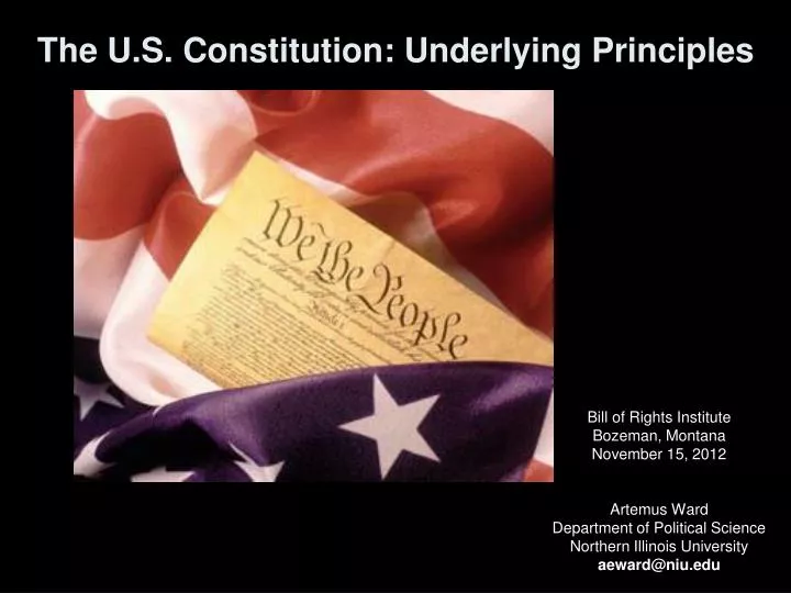 the u s constitution underlying principles