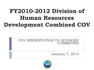 FY2010-2012 Division of Human Resources Development Combined COV