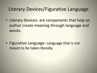 Literary Devices/Figurative Language