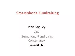 Smartphone Fundraising