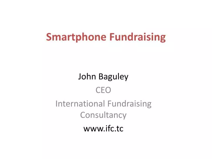 smartphone fundraising