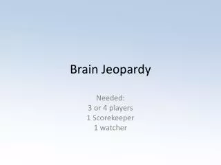 Brain Jeopardy