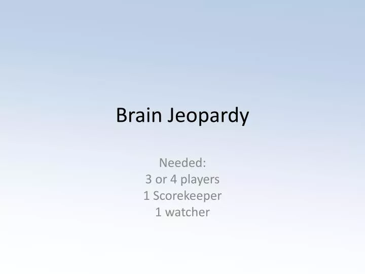 brain jeopardy