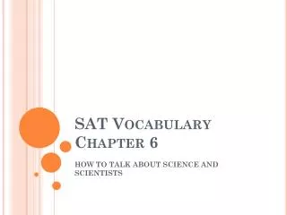 SAT Vocabulary Chapter 6