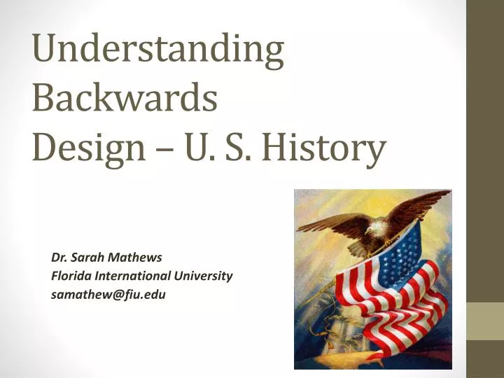understanding backwards design u s history