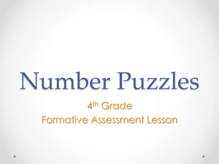 number puzzles